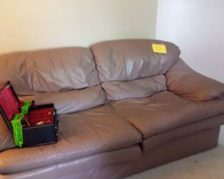 Leather sofa made by Rowe