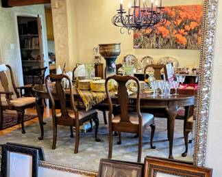 Gorgeous, very large mirror and old framed photos