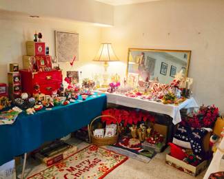 Lots of Christmas items.