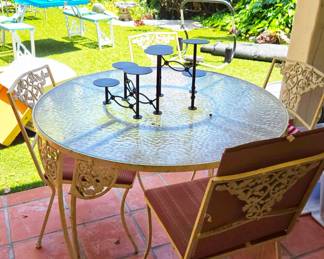 Vintage iron patio furniture