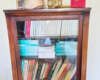 Antique glass front bookcase.