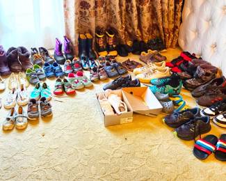 Children's clothes and shoes.