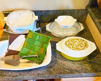 Vintage pyrex and Corningware