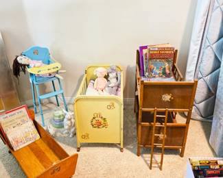 Vintage doll furniture.