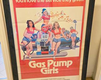 Vintage framed posters.