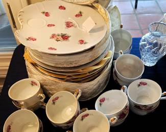 Vintage Harvan snack plates & cups