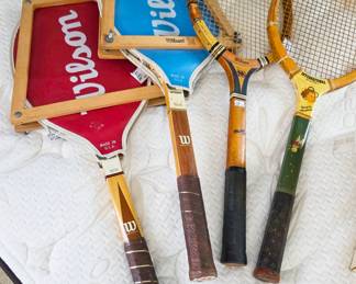 Vintage tennis racquets
