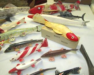 Early fish decoy, Pearl Bethel, Minnesota. Leroy Howell fish decoy