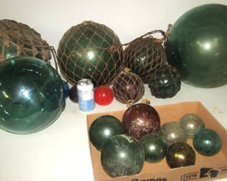antique glass ball net floats