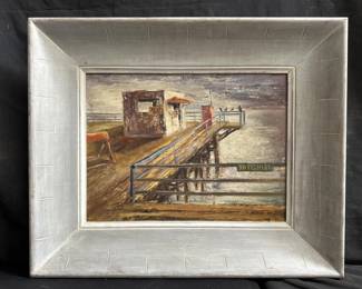 Harriet Lanfair signed framed oil on board