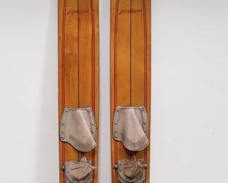 Vintage J.C. Higgins wood water skis