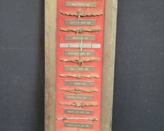 Barbed wire wall display