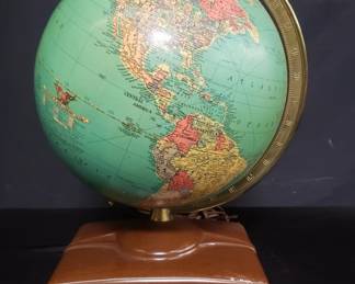 Mid century modern Replogle library globe desk