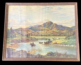 Vintage framed Fredrick D Ogden print