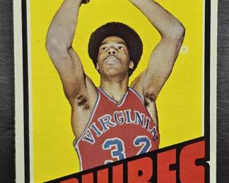 1972 Topps #195 Julius Erving "Dr. J" Rookie card Virginia Squires