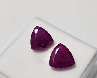 7.80ctw triangle Serengeti ruby gemstones 
