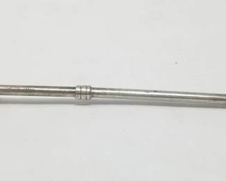 Sterling silver swizzle stick, circa mid century. Used for mixing cocktails or removing bubbles