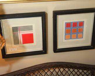 Both by same artist, one, signed & numbered, one numbered