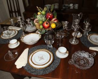 1800'S GOLD TRIMMED CHINA