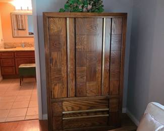 Lane mid century brutalist armoire