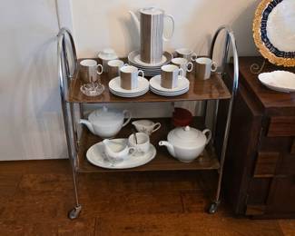 Mid century bar cart