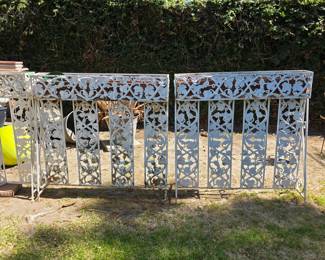 Vintage wrought iron planter stands