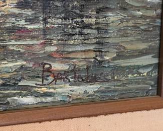 Vintage Bartolucci oil painting on canvas