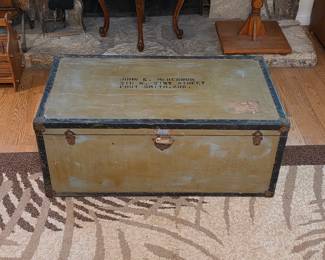 WWII military footlocker