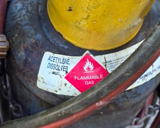 Oxygen acetylene tanks and torch