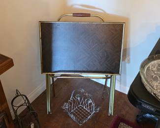 Vintage mid century TV tray set
