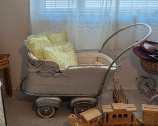 Antique baby stroller