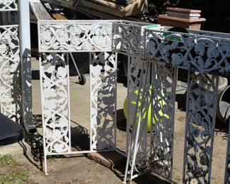 Vintage wrought iron planter stands