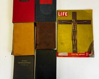 Lot #22 - Collection of Religion Books and Life Magazine Special Issue on Christianity