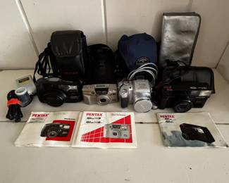 Lot #221 - Vintage Pentax and Fujifilm Film Camera Lot