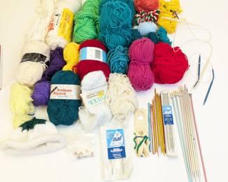 Lot #129 - Yarn and Knitting Supplies Lot