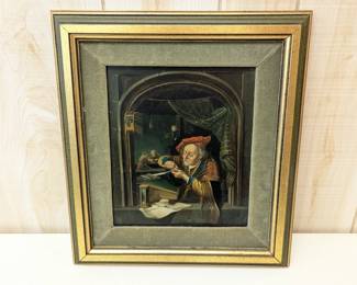 Lot #54 - Reproduction of The Schoolmaster by Gerhard Dou 1600s