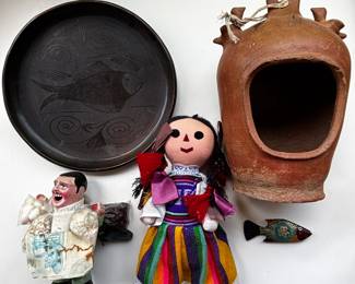 Lot #180 - Vintage Mexican Pottery and Folk Art Collection