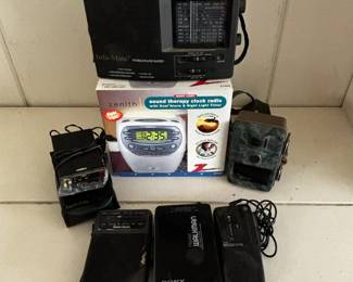 Lot #220 - Vintage Electronics Lot, Including Sony Walkman, Zenith Sound Therapy Clock Radio, GE Microcasette Recorder & More