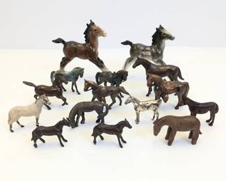 Lot #70 - Horse Figurines Collection, Including Robert Simmons Porcelain Horses