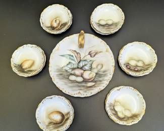 Lot #111 - Antique T&V Limoges France Egg Serving Set