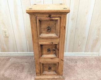 Lot #60 - Vintage Wooden Three-Drawer Chest