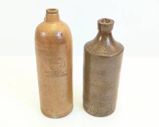 Lot #4 - Antique Mid-Late 1800s Georg Kreuzberg Stoneware Bottle & J Bourne & Son Stoneware Bottle