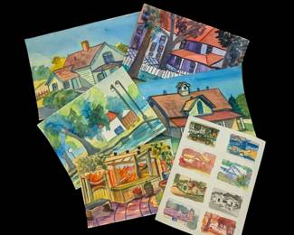 Lot #43 - Watercolors by Bob Satterlee