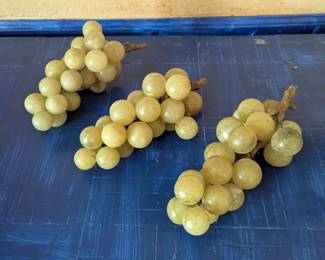 Lot #153 - Mid Century Alabaster Stone Grape Clusters
