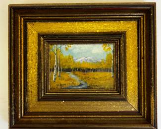 Lot #30 - Aspen Forest Oil on Board Painting by Henderson