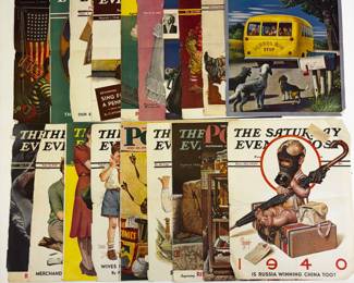 Lot #17 - Collection of Cover Pages from The Saturday Evening Post & Others 1930s/1940s