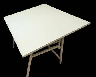 Lot #64 - Artists Lot: Drafting Table with T Square, 2 Tubes with Thin Paper, & 2 Art Cases