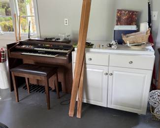 organ works! $80, cabinet $30