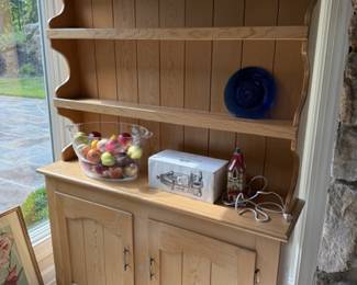 hand-built dishware display hutch $90