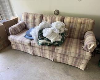 big sofa in fine condition – barely used in basement, $90